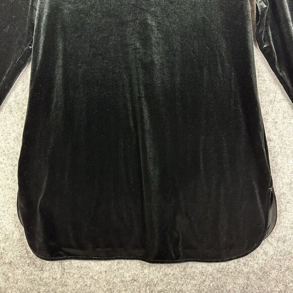 Lauren Ralph Lauren LRL Tunic Top Womens S Black Velvet Pullover Preppy Goth - Picture 9 of 12